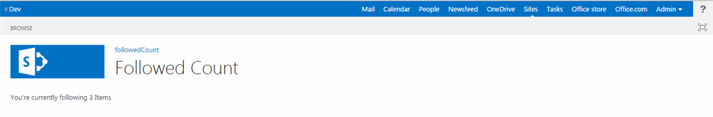 followed count share point